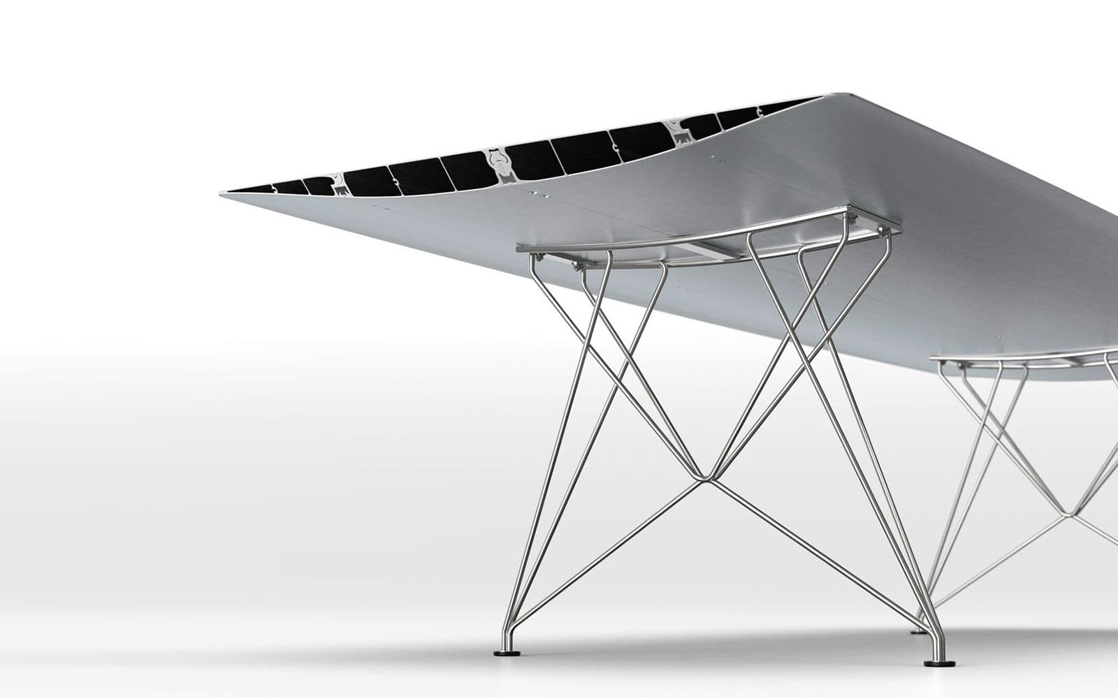 TABLE B STEEL LEGS